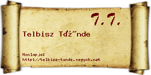 Telbisz Tünde névjegykártya